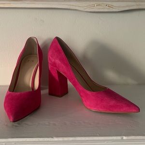 Marc Fisher Hot Pink Suede Pumps